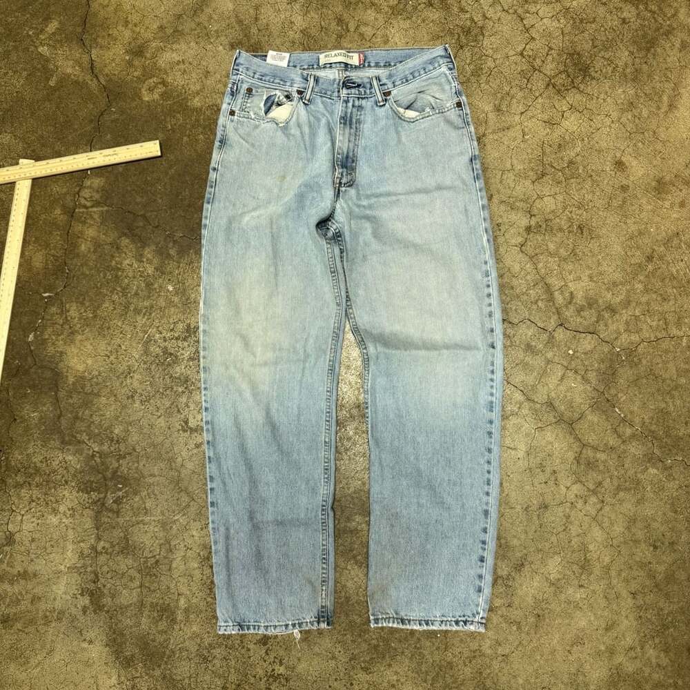 Levi's 550 Relaxed Fit Jeans Size 33x32 Light Blue Denim